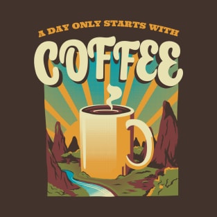 Good Morning Coffee Camping T-Shirt