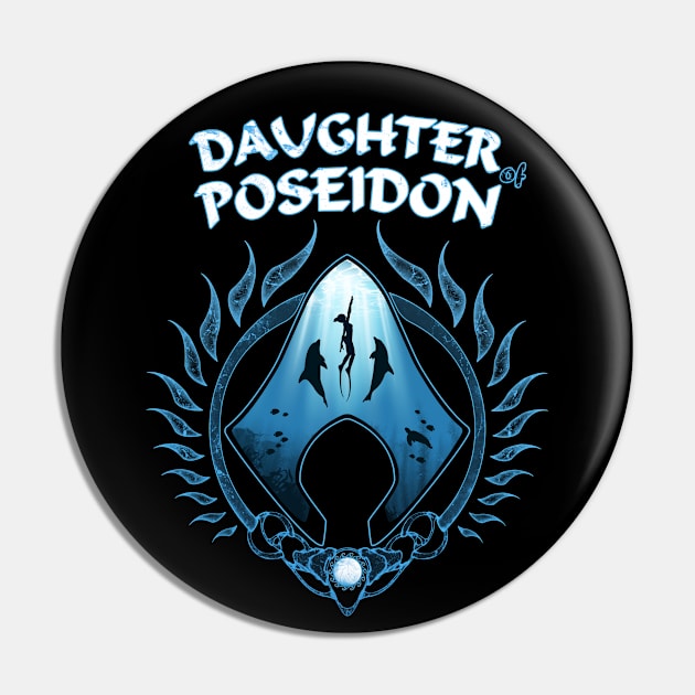 Daughter of Poseidon Pin by NicGrayTees