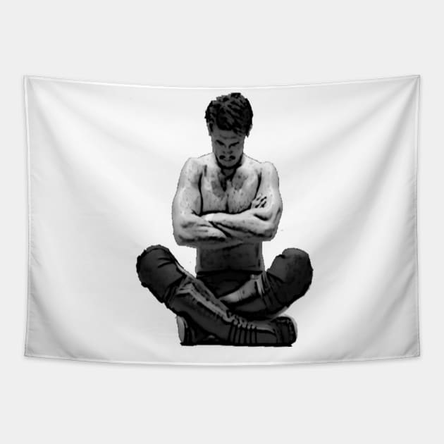 The Wrestler (No Font) Tapestry by MaxMarvelousProductions