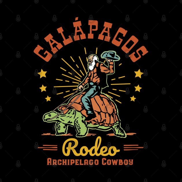 Galapagos Rodeo - Archipelago Cowboy by Graphic Duster