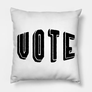 VOTE Political Mask Black and White Democrat Republican Liberal Conservative Be a Voter Pillow