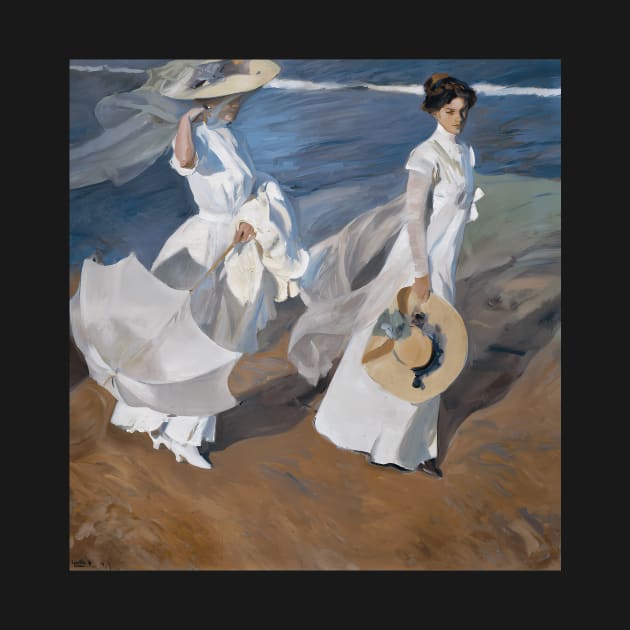 Joaquin Sorolla Y Bastida - Strolling Along The Seashore (1909) by jandesky