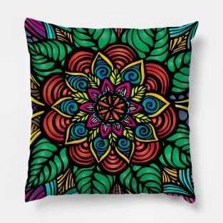 mandala colored Pillow