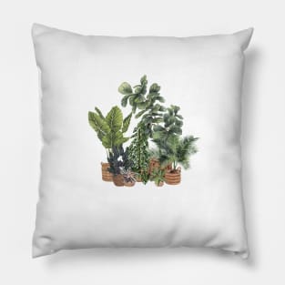 House Plants Illustration 17 Pillow