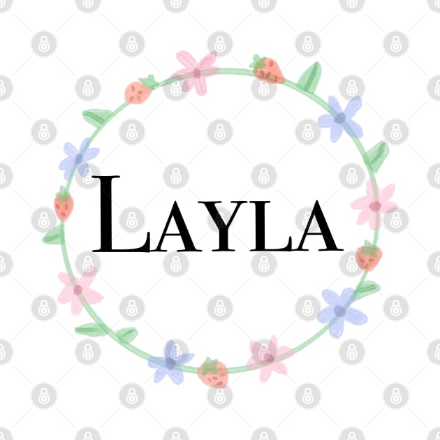 Layla name design by artoftilly