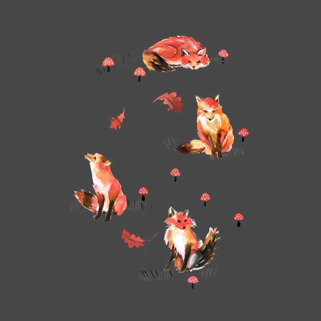 Forest Foxes by ninoladesign