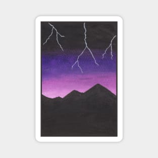 Night lightning thunder Magnet