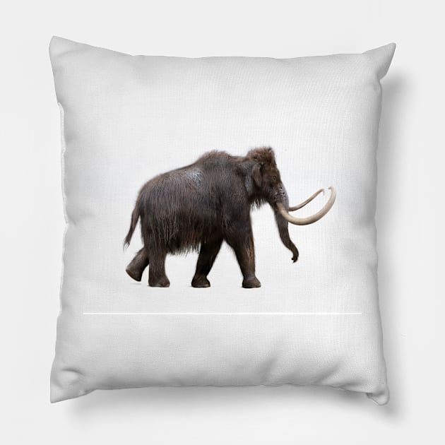 Woolly mammoth, illustration (C040/3147) Pillow by SciencePhoto