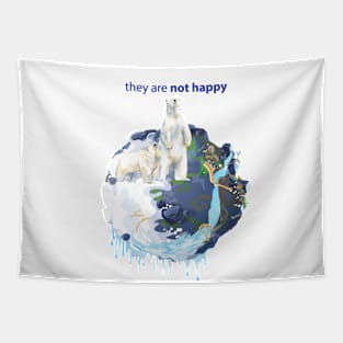 They are not happy - Earth Day Climate Change Tapestry