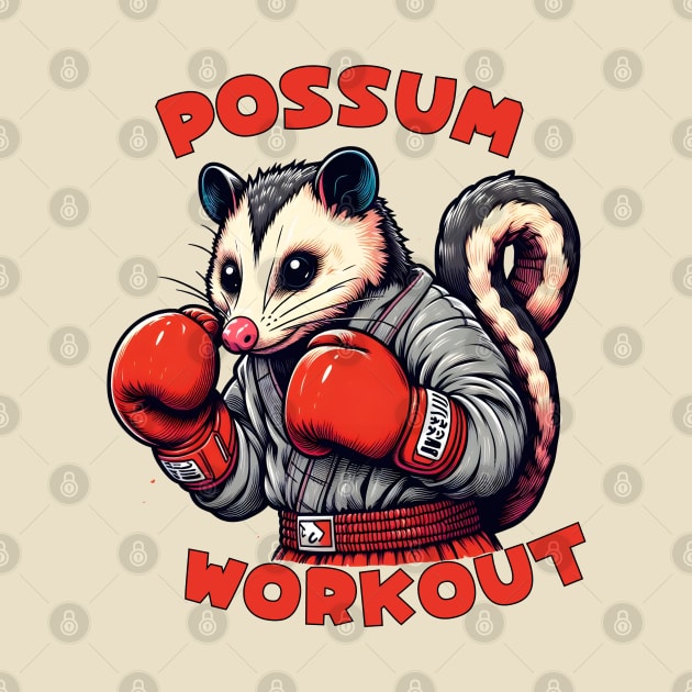 Kickboxing possum by Japanese Fever