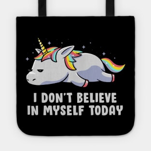 I Don’t Believe In Myself Lazy Unicorn Gift Tote