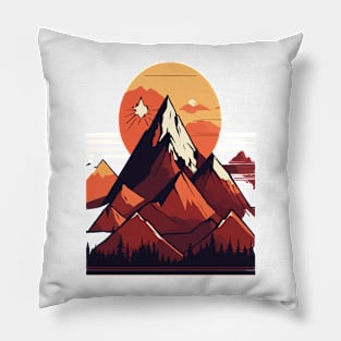 Mountain minimalist design Pillow