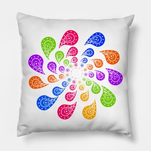 Colorful circular pattern Pillow