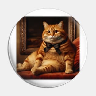 renaissance cat Pin