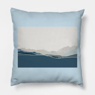 blue north shore mountainscape Pillow