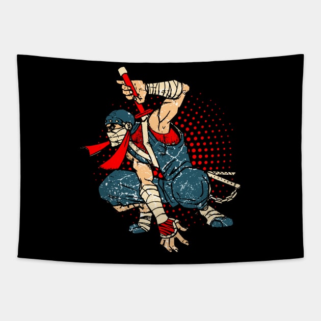 Ninja Japanese Mercenary Tapestry by Mila46