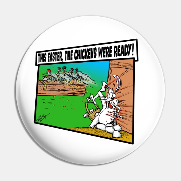 Chicken's Easter Revenge Pin by BRAVOMAXXX