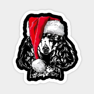 Funny Poodle Santa Christmas dog mom Magnet