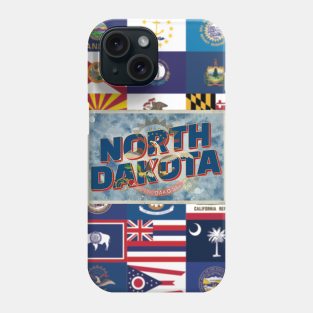 North Dakota vintage style retro souvenir Phone Case