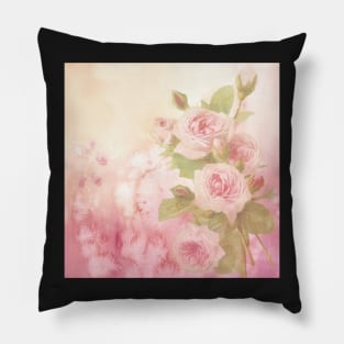 Rose Watercolor Graphic Shabby Chic Vintage Pink Rose Design, Floral Shabby Chic Home Decor Items, Apparel & Gifts Pillow