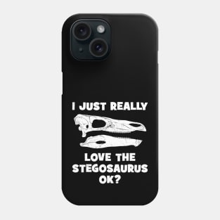 Stegosaurus fossil skull Phone Case