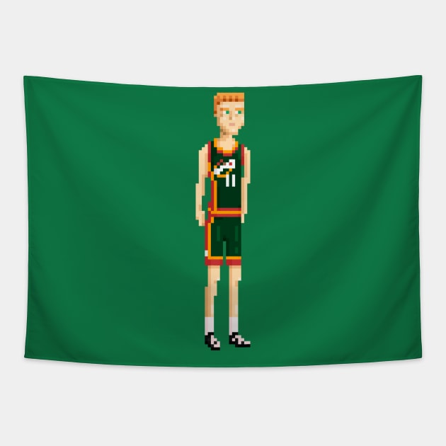 Detlef Schrempf Tapestry by PixelFaces