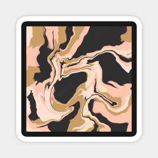 Pink and black marbling 100 Magnet