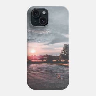 Photography of School Yard with Stunning Sky and Sunset V4 Phone Case