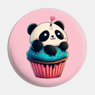 Kawaii Cute cupcake Panda Pin