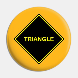 Black Yellow Triangle Pin