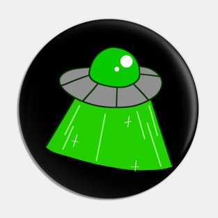 Green Light UFO Pin