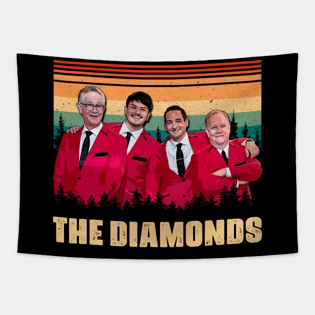 In the Company of Legends Diamond' Glory Tapestry by Mythiana