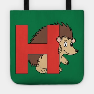 Letter H with Hedgehog Tote