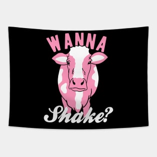 Strawberry Cow - Wanna Shake Tapestry