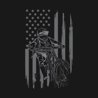 Mountain bike USA Flag T-Shirt