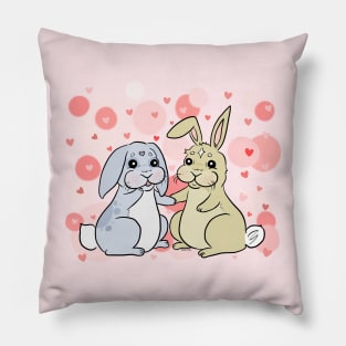 Bunny couple in love Pillow