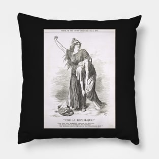 Vive La Republique Punch cartoon 1894 Pillow