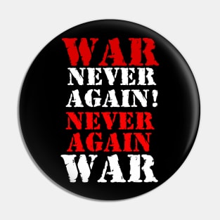 War never again Pin