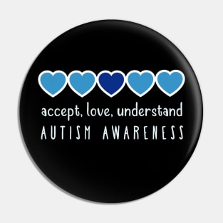 Autism Awareness hearts Pin