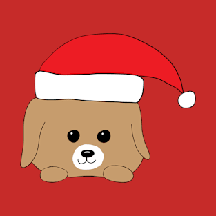 Dog in Santa Hat T-Shirt