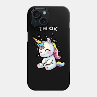 sad unicorn Phone Case