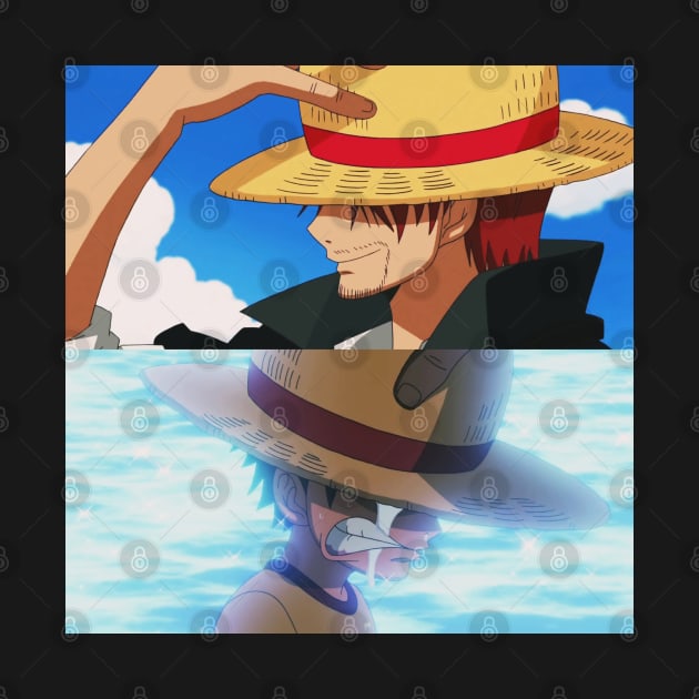 shanks and luffy by Sparkledoom