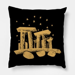 Stonehenge Golden Pillow