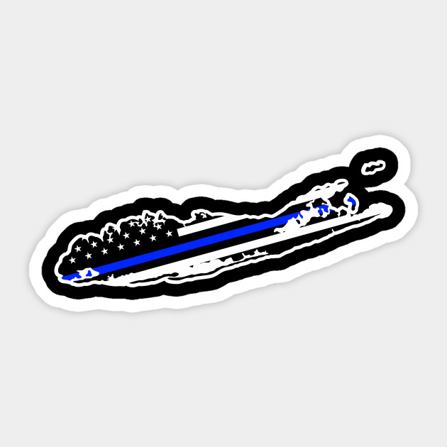 Long Island Thin Blue Line Long Island Thin Blue Line Sticker Teepublic