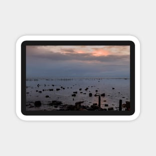 Rocks and sea breakers off the Frisian coast, Netherlands Magnet