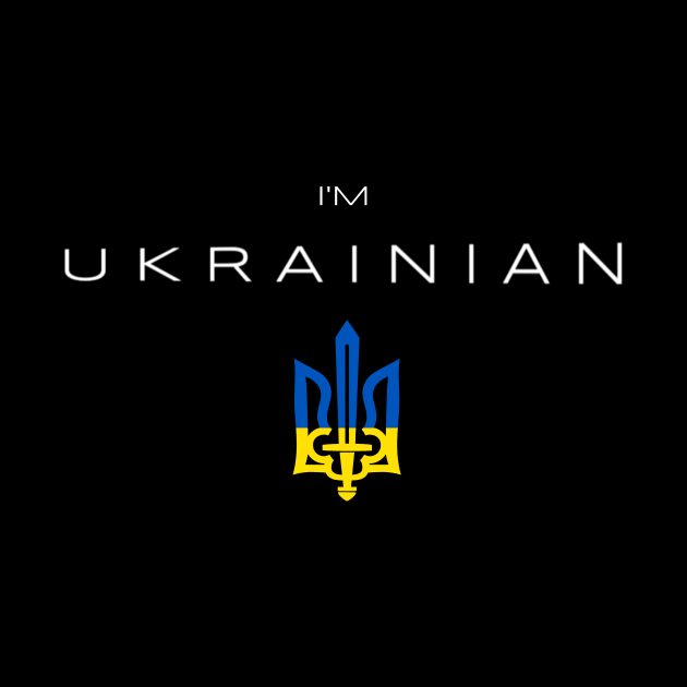 I am Ukrainian Flag Trident by Yasna