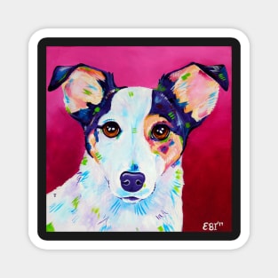 Fox terrier painting - Juno Magnet