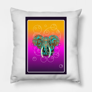 Abstracr elephant Pillow