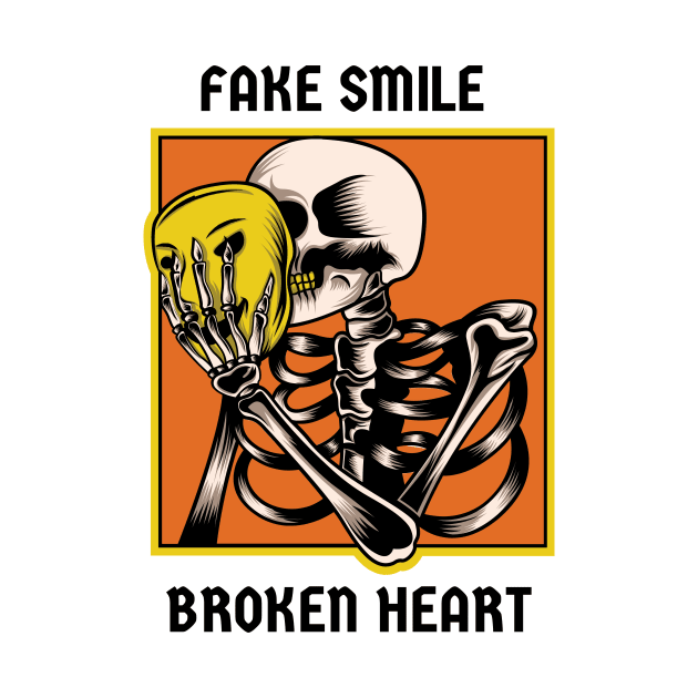 Fake Smile Broken Heart by Creativity Haven