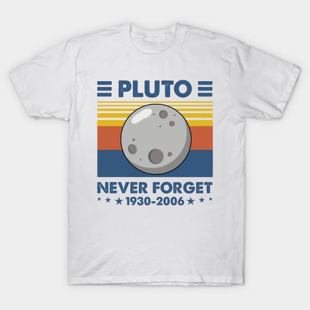 Vintage Never Forget Pluto T-Shirt Funny Space Graphic Vintage Never Forget Pluto T-Shirt Funny Space Graphic